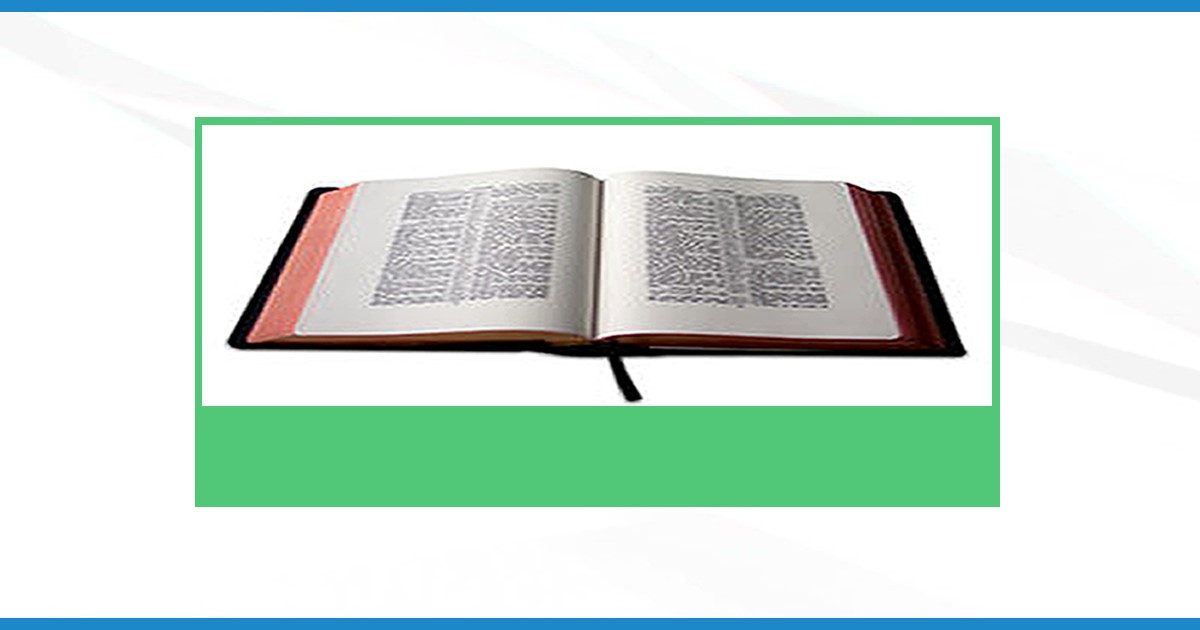 Open bible, under: custom green, and other background design white